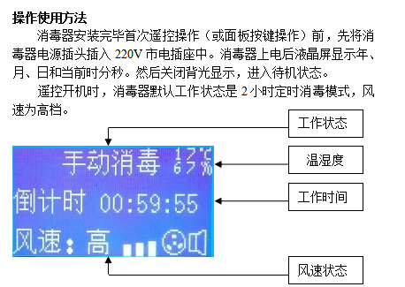 空氣消毒機(jī)說明書